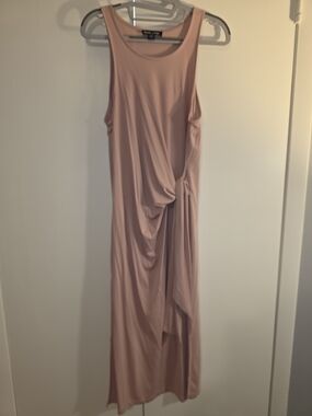 Nautica Sleeveless Twist-Knot Maxi Dress in Blush Pink